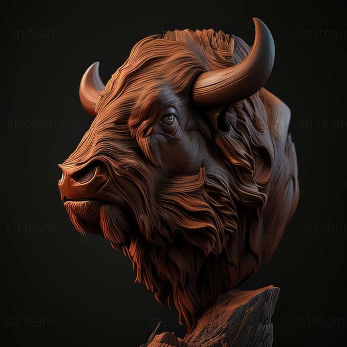 3D model buffalo (STL)